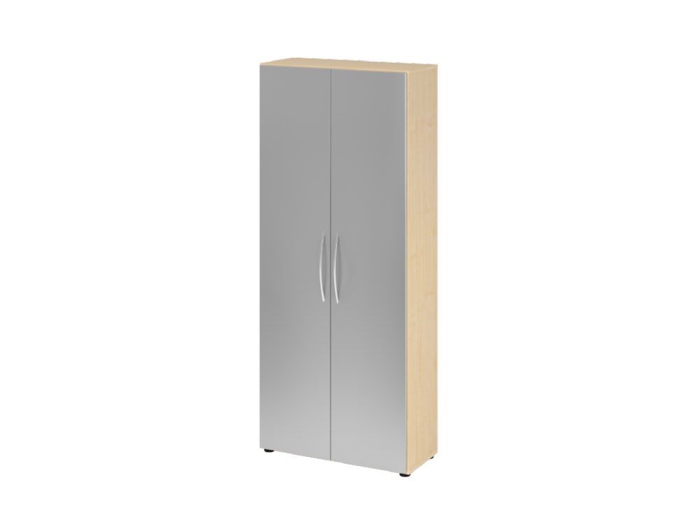 Hammerbacher Schrank 5OH BM 80 x 34,6 x 188 cm Ahorn / Silber Produktbild Hammerbacher Schrank 5OH BM 80 x 34,6 x 188 cm Ahorn / Silber