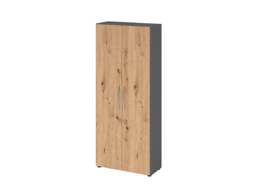 Hammerbacher Schrank 5OH 34,6 cm tief BM Graphit Asteiche Produktbild Hammerbacher Schrank 5OH 34,6 cm tief BM Graphit Asteiche