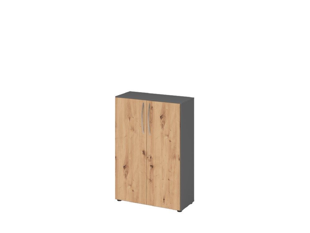 Hammerbacher Schrank 3OH 34,6 cm tief BM Graphit Asteiche Produktbild Hammerbacher Schrank 3OH 34,6 cm tief BM Graphit Asteiche