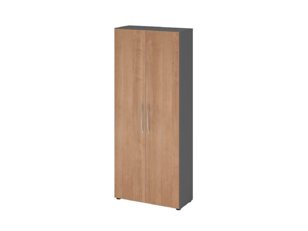 Hammerbacher Schrank 5OH 34,6 cm tief BM 188 cm Höhe Graphit Nussbaum Produktbild Hammerbacher Schrank 5OH 34,6 cm tief BM 188 cm Höhe Graphit Nussbaum