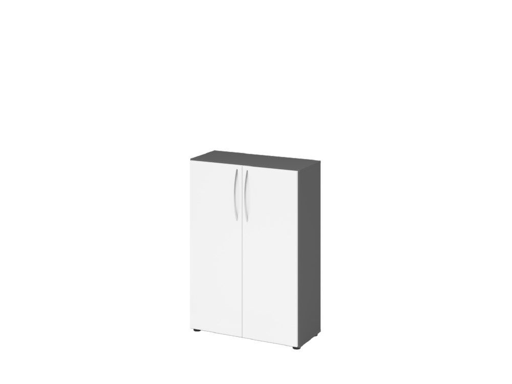 Hammerbacher Schrank 3OH 34,6 cm tief BM Graphit Weiß Produktbild Hammerbacher Schrank 3OH 34,6 cm tief BM Graphit Weiß