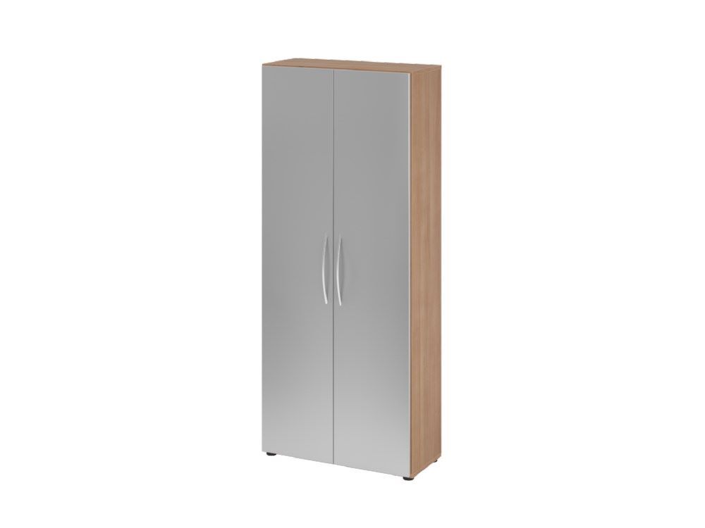 Hammerbacher Schrank 5OH 34,6 cm tief BM Nussbaum Silber Produktbild Hammerbacher Schrank 5OH 34,6 cm tief BM Nussbaum Silber