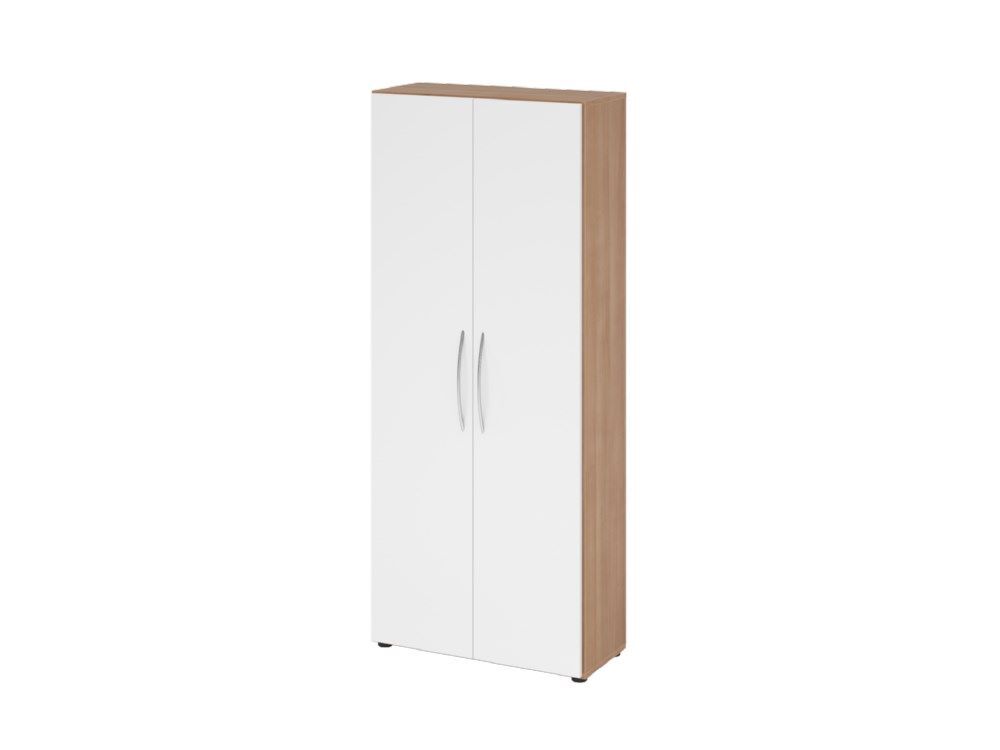 Hammerbacher Schrank 5OH 34,6cm tief BM Nussbaum Weiß Produktbild Hammerbacher Schrank 5OH 34,6cm tief BM Nussbaum Weiß
