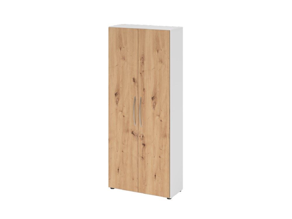 Hammerbacher Schrank 5OH 34,6 cm tief BM Weiß Asteiche Höhe 188 cm Produktbild Hammerbacher Schrank 5OH 34,6 cm tief BM Weiß Asteiche Höhe 188 cm