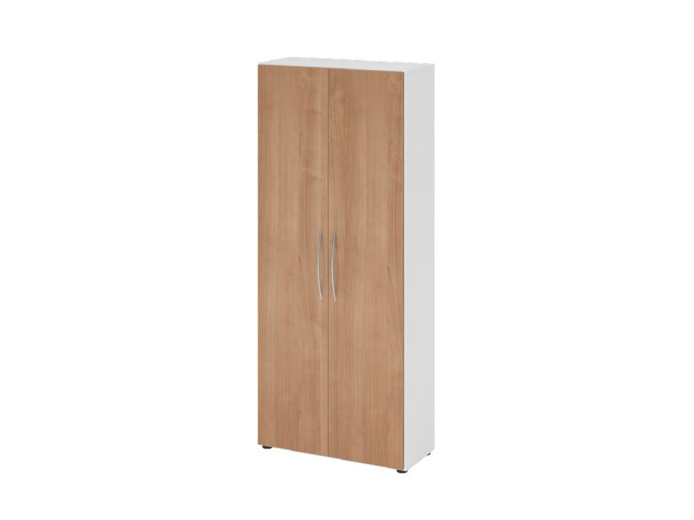 Hammerbacher Schrank 5OH BM Weiß Nussbaum B 80 x T 34,6 x H 188 cm Produktbild Hammerbacher Schrank 5OH BM Weiß Nussbaum B 80 x T 34,6 x H 188 cm