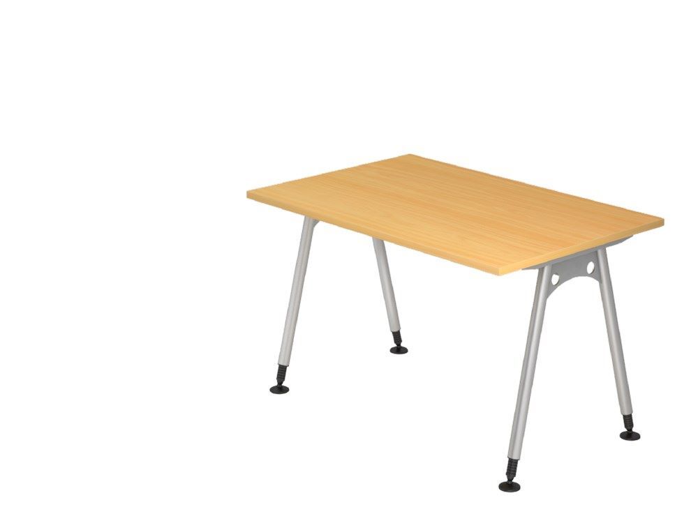 Hammerbacher Schreibtisch A-Fuß 120 x 80 cm in Buche Produktbild Hammerbacher Schreibtisch A-Fuß 120 x 80 cm in Buche