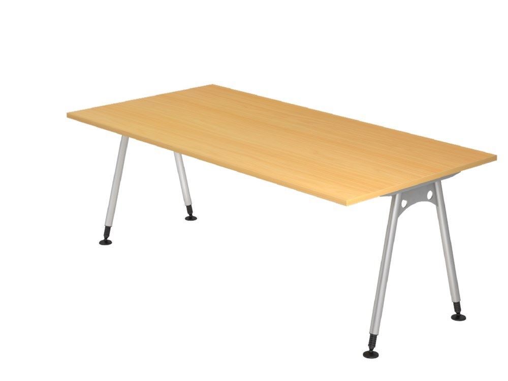 Hammerbacher Schreibtisch AS2E A-Fuß 200 x 100 cm in Buche Produktbild Hammerbacher Schreibtisch AS2E A-Fuß 200 x 100 cm in Buche