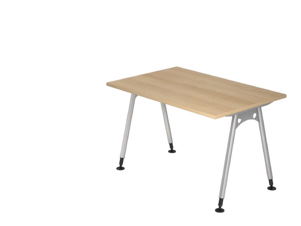 Hammerbacher Schreibtisch A-Fuß 120 x 80 cm Eiche Produktbild Hammerbacher Schreibtisch A-Fuß 120 x 80 cm Eiche