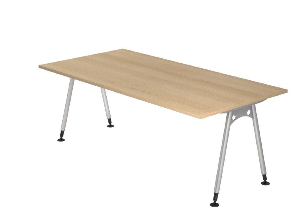 Hammerbacher Schreibtisch AS2E A-Fuß 200 x 100 cm in Eiche Produktbild Hammerbacher Schreibtisch AS2E A-Fuß 200 x 100 cm in Eiche