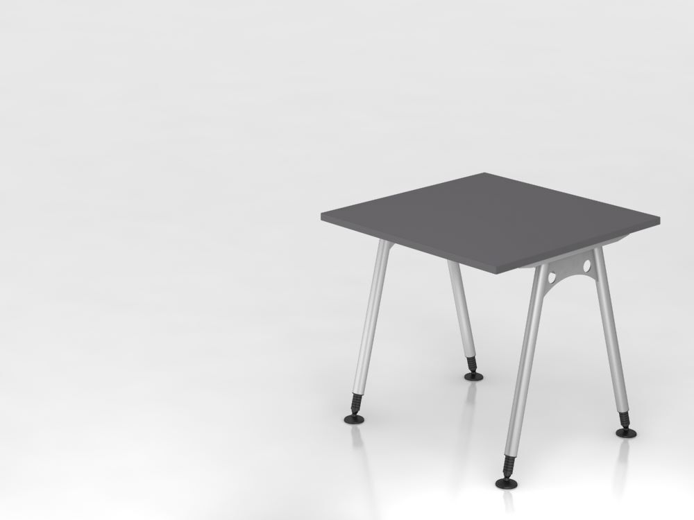 Produktbild Hammerbacher Schreibtisch A-Fuß 80x80 Graphit