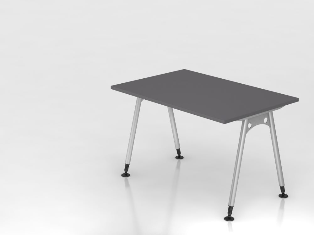 Produktbild Hammerbacher Schreibtisch A-Fuß 120x80cm Graphit