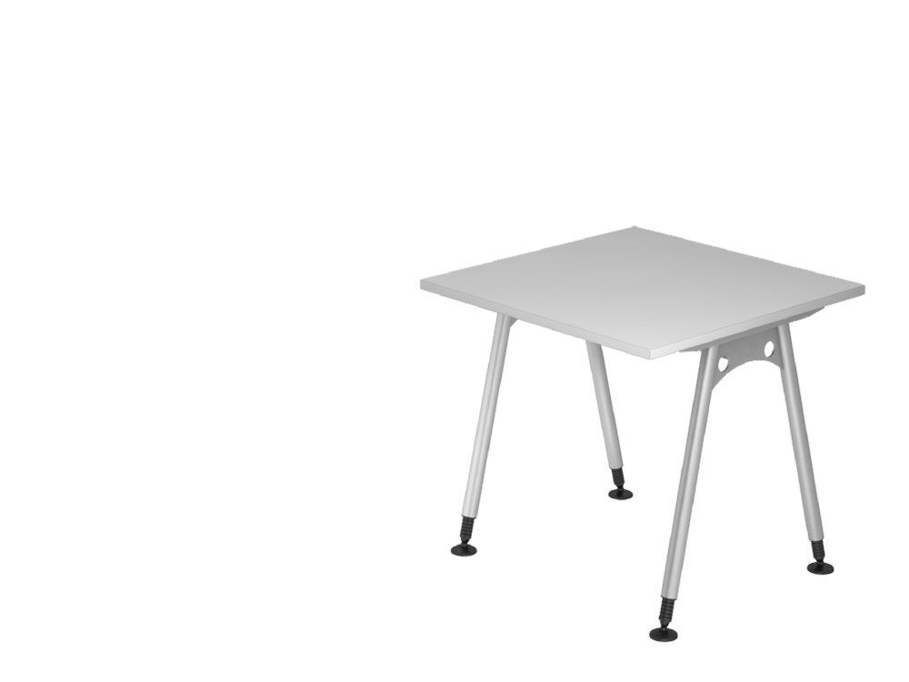 Hammerbacher Schreibtisch A-Fuß 80 x 80 in Grau Produktbild Hammerbacher Schreibtisch A-Fuß 80 x 80 in Grau