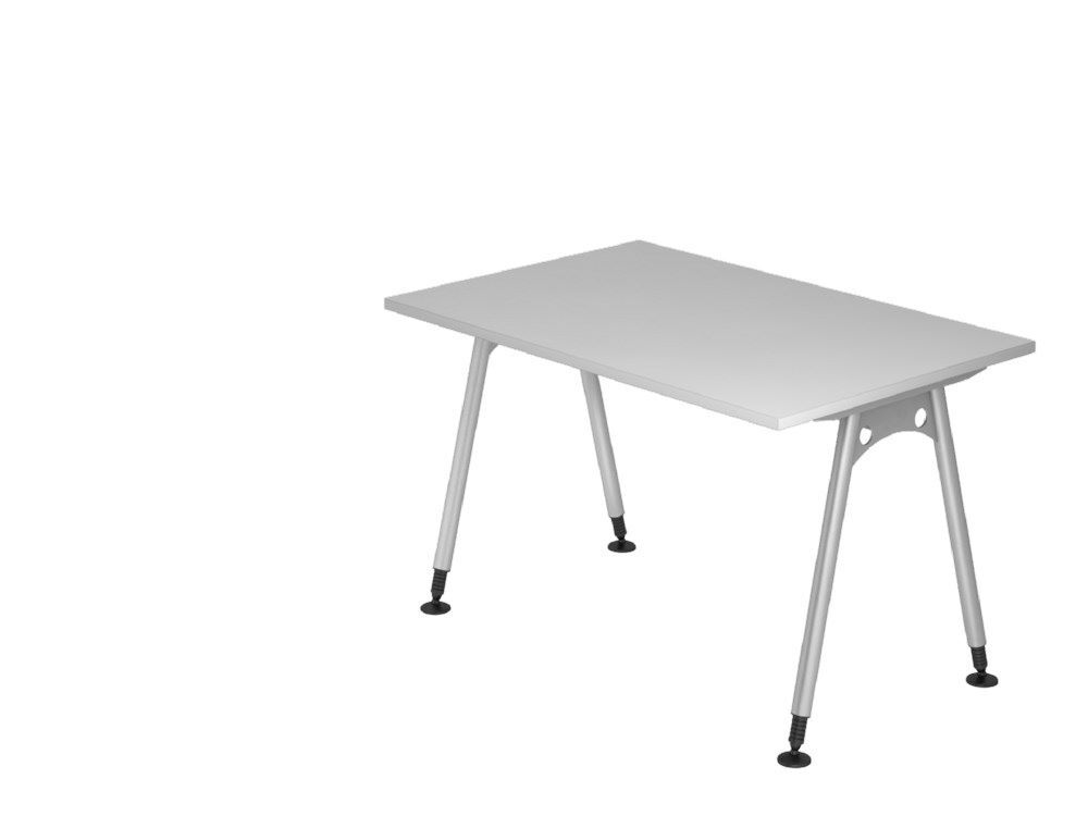 Hammerbacher Schreibtisch A-Fuß 120 x 80 cm Grau Produktbild Hammerbacher Schreibtisch A-Fuß 120 x 80 cm Grau