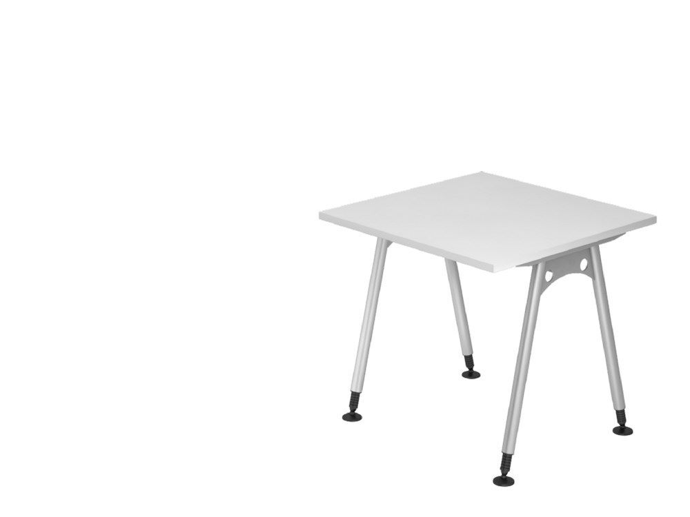 Hammerbacher Schreibtisch AS08 A-Fuß 80 x 80 in Weiß Produktbild Hammerbacher Schreibtisch AS08 A-Fuß 80 x 80 in Weiß