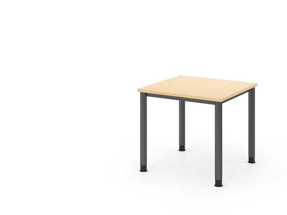 Produktbild Hammerbacher Schreibtisch 4 Fuß 80x80cm Ahorn/Graphit
