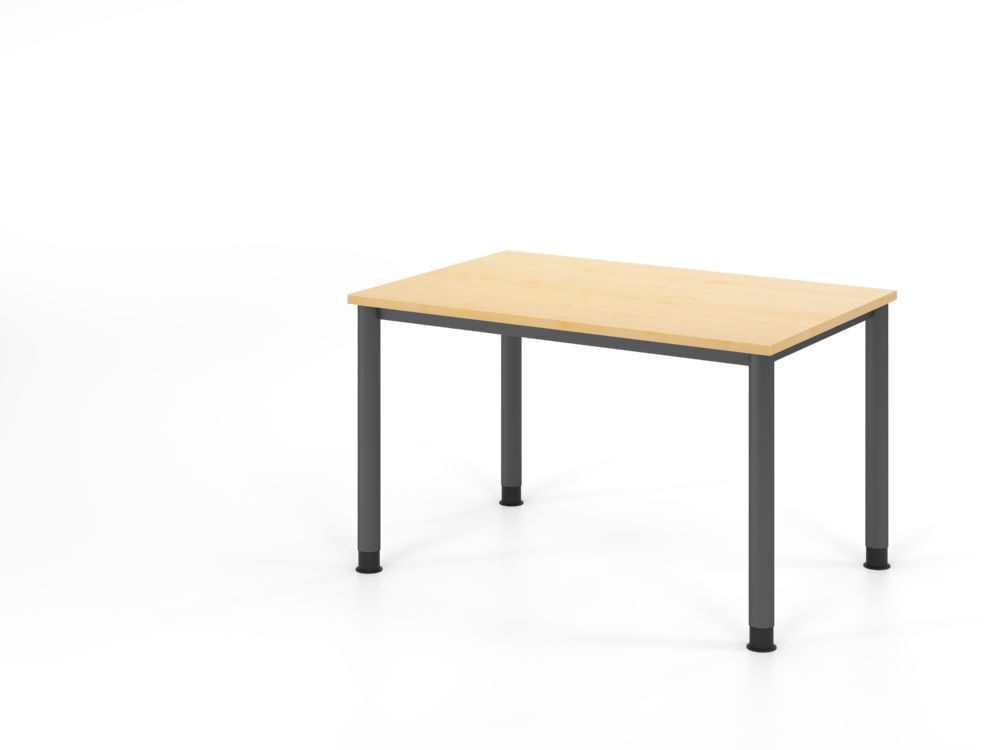 Produktbild Hammerbacher Schreibtisch 4 Fuß 120x80cm Ahorn/Graphit