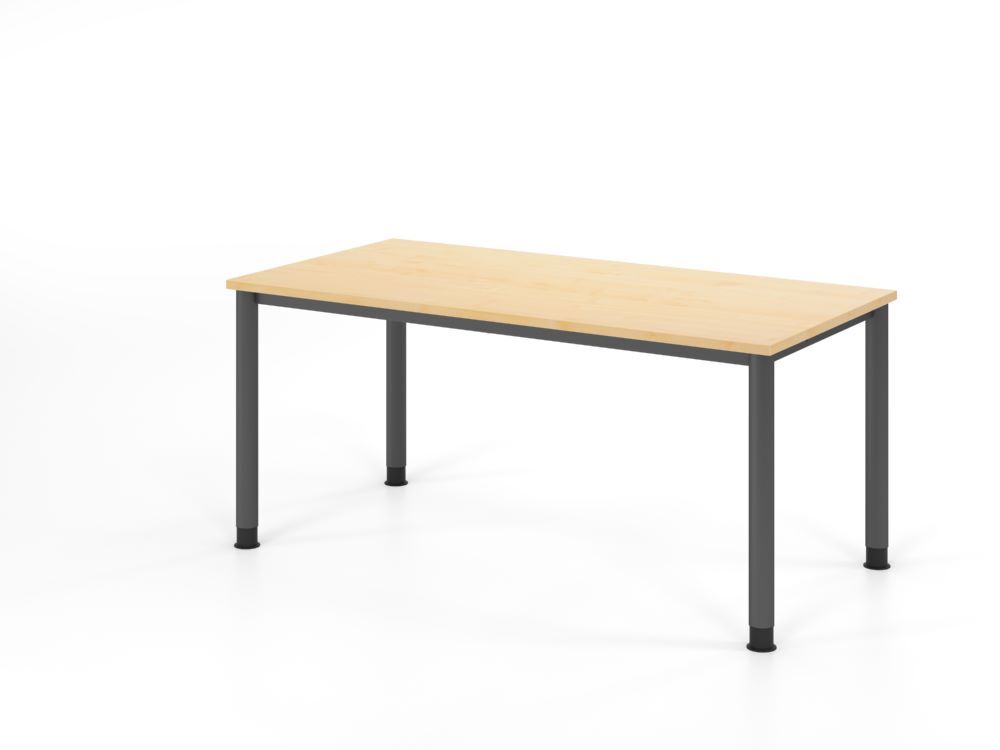 Produktbild Hammerbacher Schreibtisch 4 Fuß 160x80cm Ahorn/Graphit