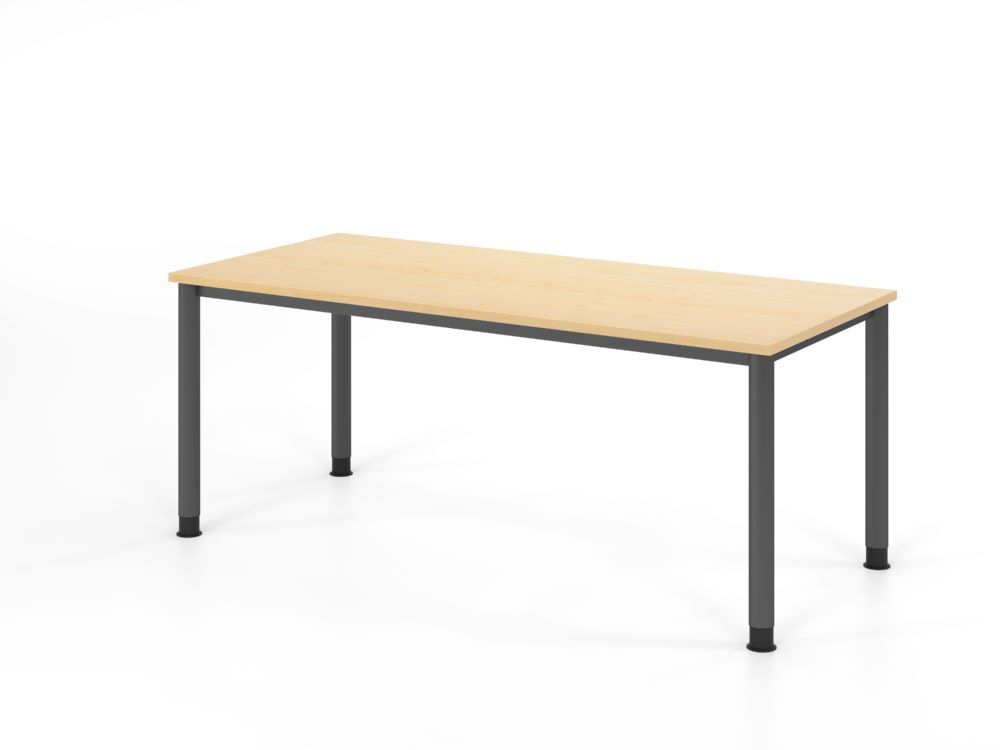 Produktbild Hammerbacher Schreibtisch 4 Fuß 180x80cm Ahorn/Graphit