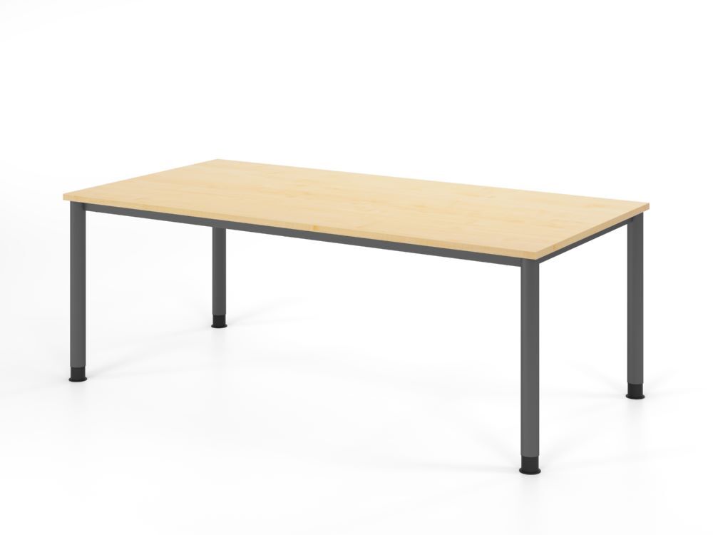 Produktbild Hammerbacher Schreibtisch 4 Fuß 200x100cm Ahorn/Graphit