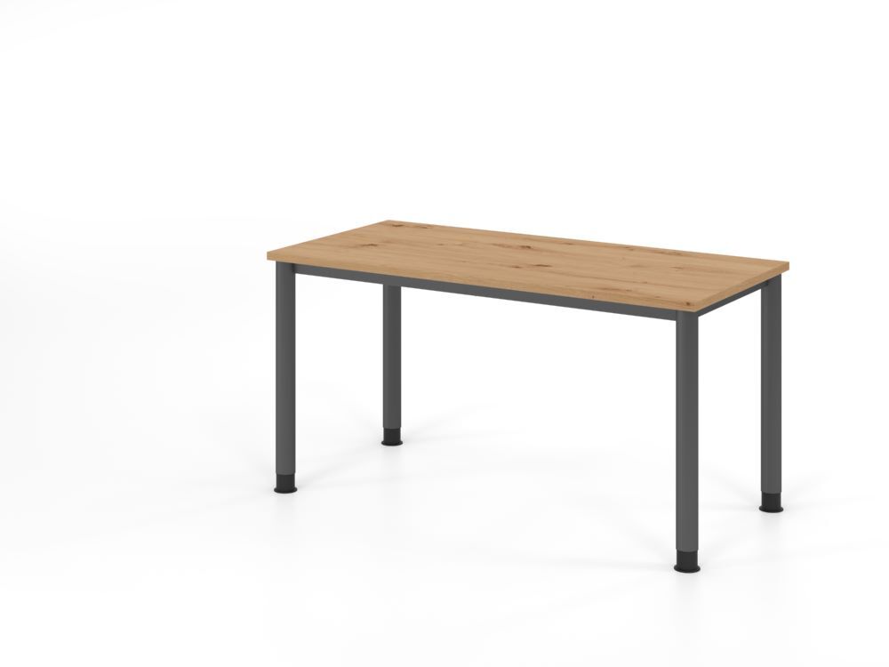 Produktbild Hammerbacher Schreibtisch 4 Fuß 140x67cm Asteiche/graphit