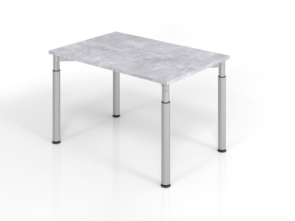 Hammerbacher Schreibtisch höhenverstellbar 120 x 80 cm Platte aus Beton Produktbild Hammerbacher Schreibtisch höhenverstellbar 120 x 80 cm Platte aus Beton