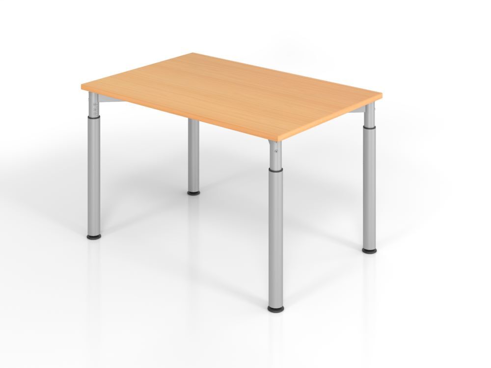 Hammerbacher Schreibtisch 120 x 80 cm Platte aus Buche 25 mm Produktbild Hammerbacher Schreibtisch 120 x 80 cm Platte aus Buche 25 mm