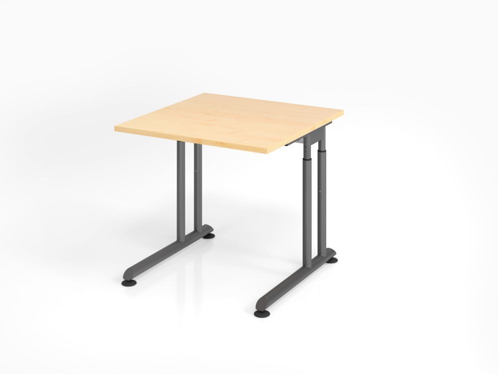 Hammerbacher ZS08 Schreibtisch C-Fuß 80 x 80 cm Ahorn / Graphit Produktbild Hammerbacher ZS08 Schreibtisch C-Fuß 80 x 80 cm Ahorn / Graphit