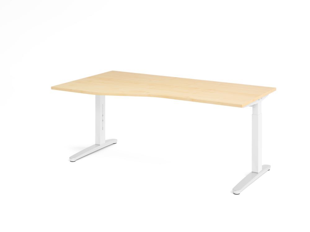 Produktbild Hammerbacher Schreibtisch C-Fuß 180x100/80cm Ahorn/Weiß