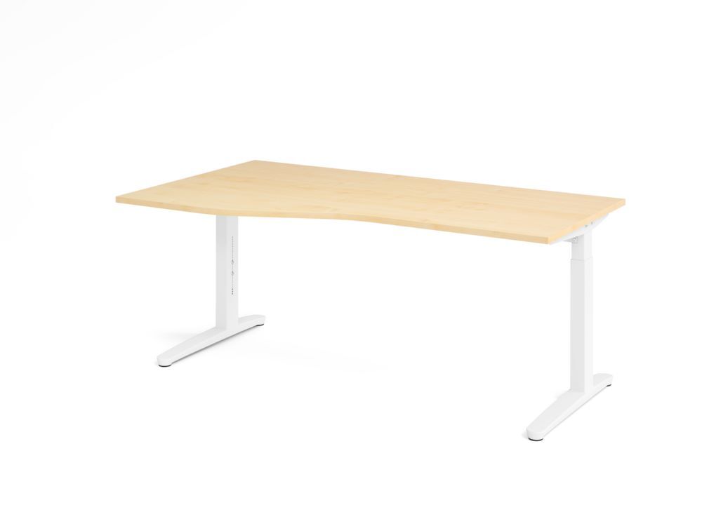 Produktbild Hammerbacher Schreibtisch C-Fuß 180x100/80cm Ahorn/Weiß