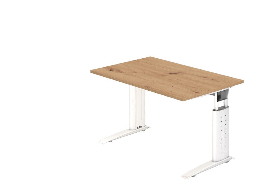 Hammerbacher Schreibtisch C-Fuß 120 x 80 cm Asteiche / Weiß Produktbild Hammerbacher Schreibtisch C-Fuß 120 x 80 cm Asteiche / Weiß