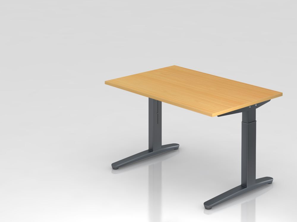 Hammerbacher Schreibtisch C-Fuß 120 x 80 cm Buche Produktbild Hammerbacher Schreibtisch C-Fuß 120 x 80 cm Buche