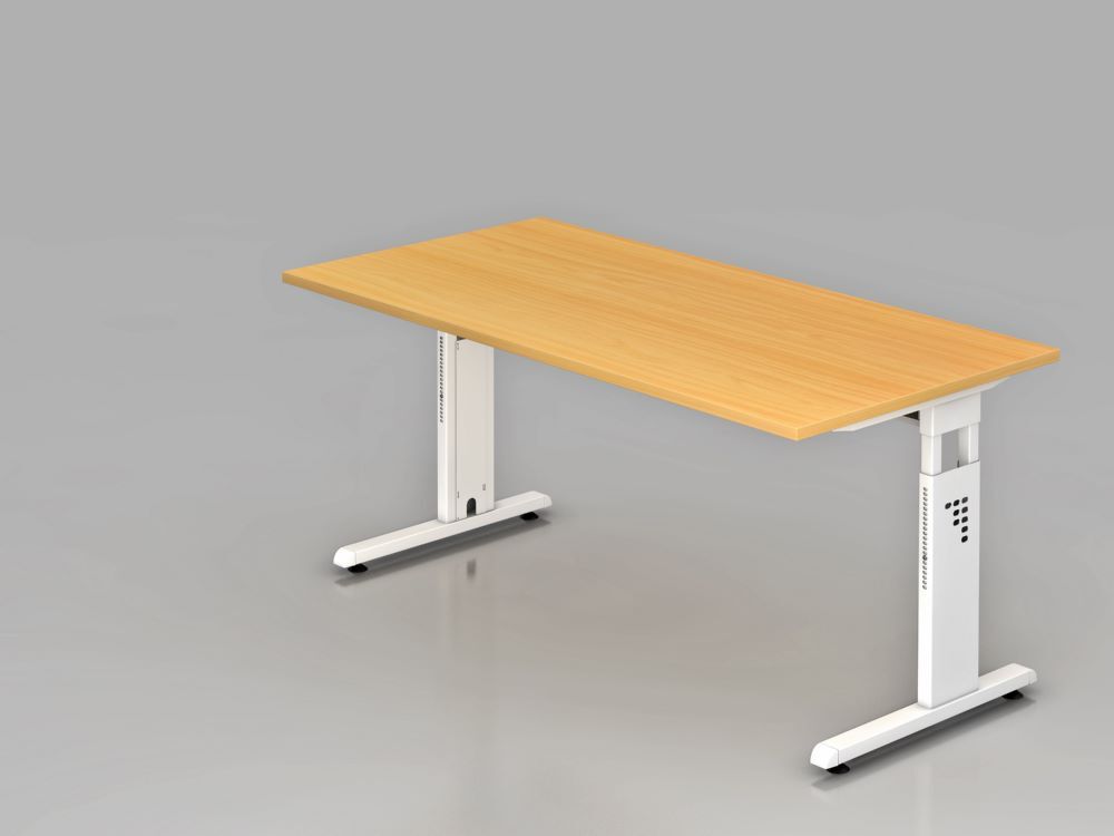 Hammerbacher Schreibtisch OS16 Buche / Weiß C-Fuß 160 x 80 cm Hammerbacher Schreibtisch OS16 Buche / Weiß C-Fuß 160 x 80 cm