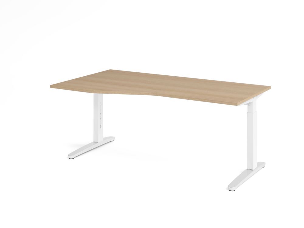 Produktbild Hammerbacher Schreibtisch C-Fuß 180x100/80cm Eiche/Weiß