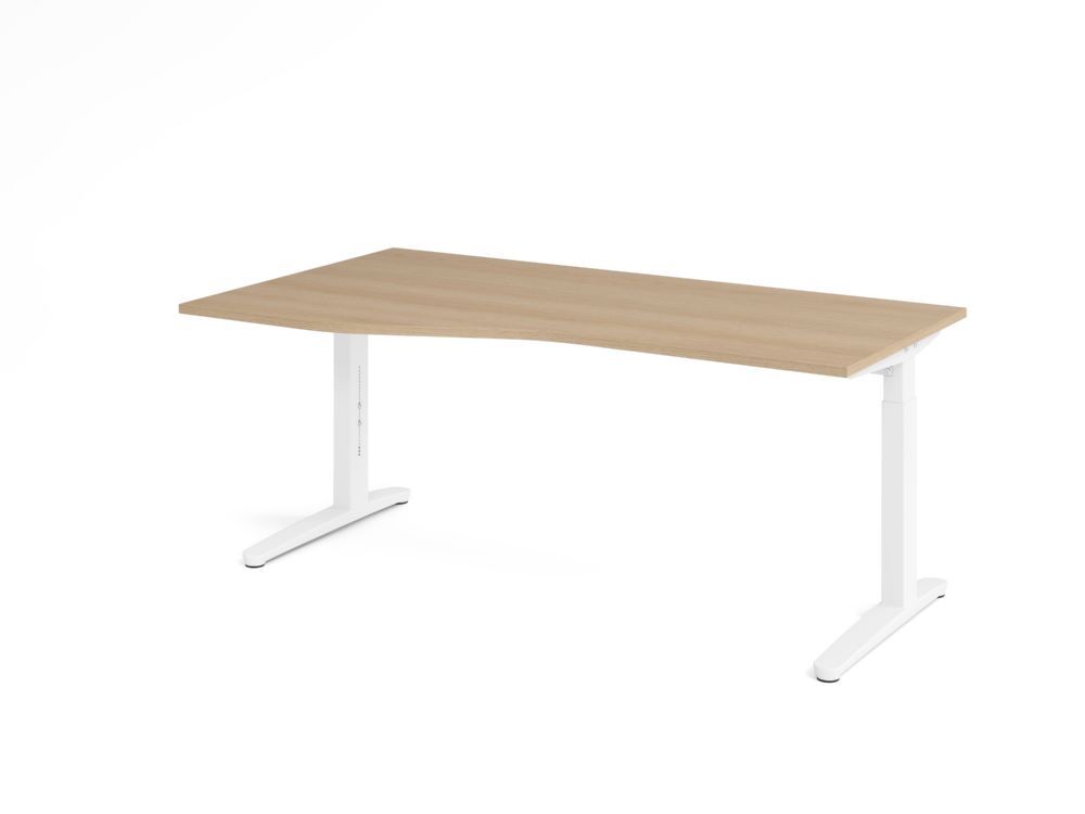 Produktbild Hammerbacher Schreibtisch C-Fuß 180x100/80cm Eiche/Weiß
