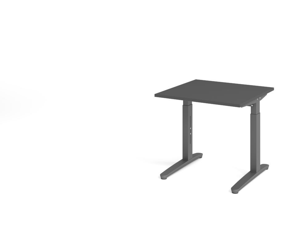 Produktbild Schreibtisch C-Fuß 80x80cm Graphit/Graphit bild 3