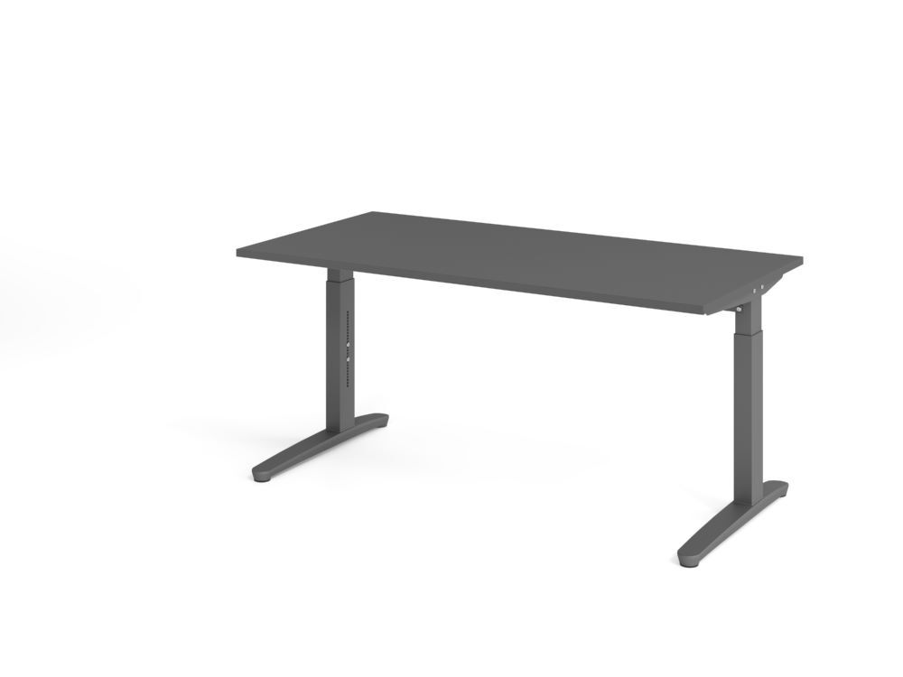Produktbild Schreibtisch C-Fuß 160x80cm Graphit/Graphit bild 3