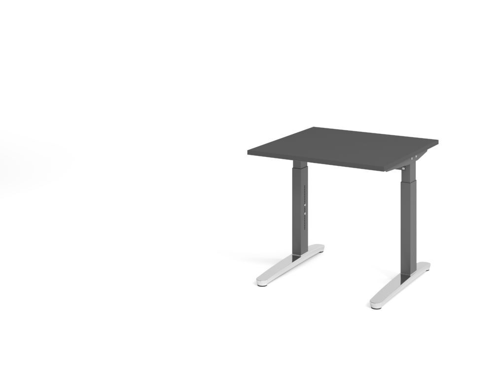 Produktbild Schreibtisch C-Fuß 80x80cm Graphit/GraphitPo bild 3