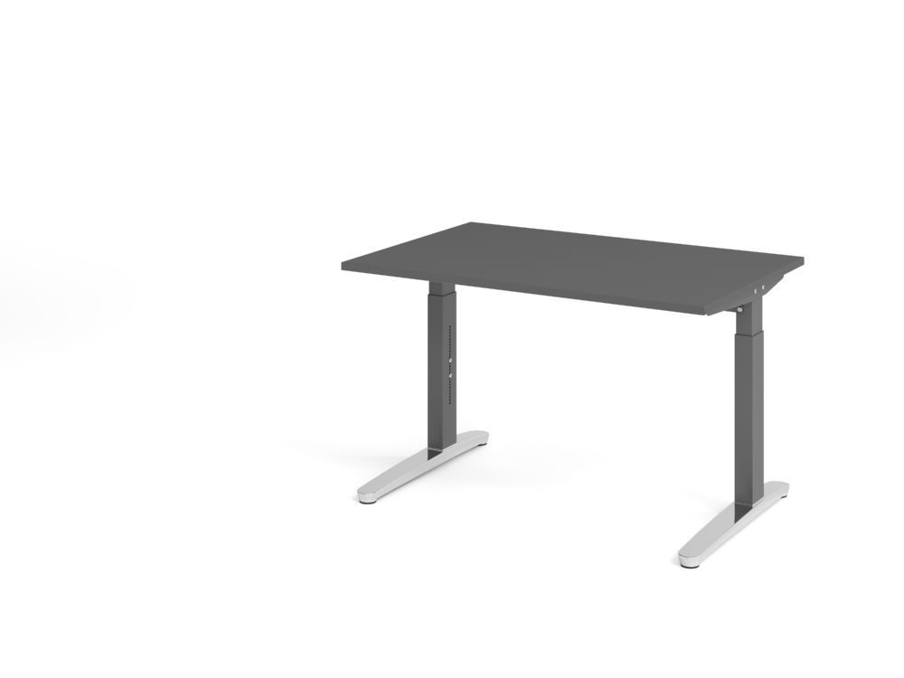 Produktbild Hammerbacher Schreibtisch C-Fuß 120x80cm Graphit/GraphitPO