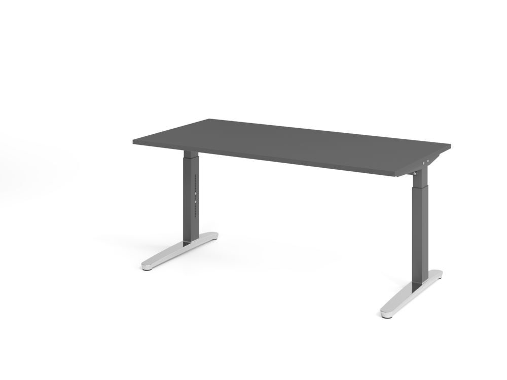 Produktbild Schreibtisch C-Fuß 160x80cm Graphit/GraphitPo bild 3