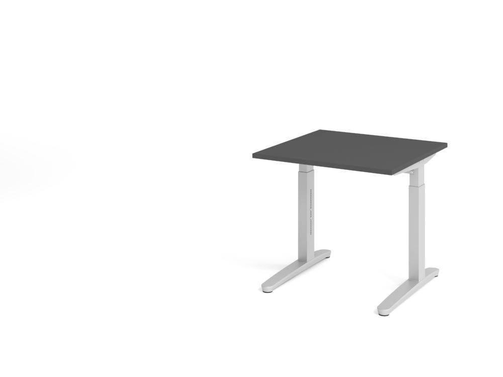 Produktbild Schreibtisch C-Fuß 80x80cm Graphit/Silber bild 3
