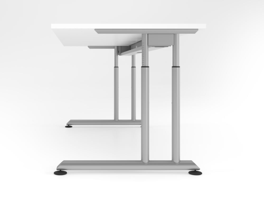 Produktbild Schreibtisch C-Fuß 80x80cm Graphit/Silber bild 2