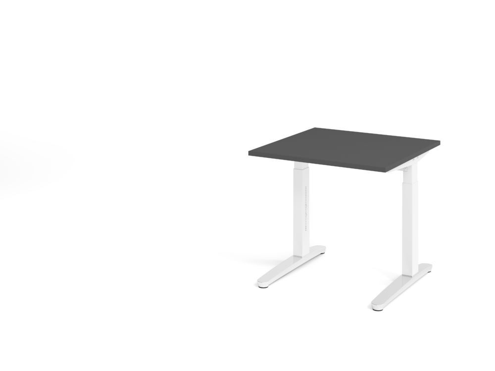 Produktbild Schreibtisch C-Fuß 80x80cm Graphit/Weiß bild 3