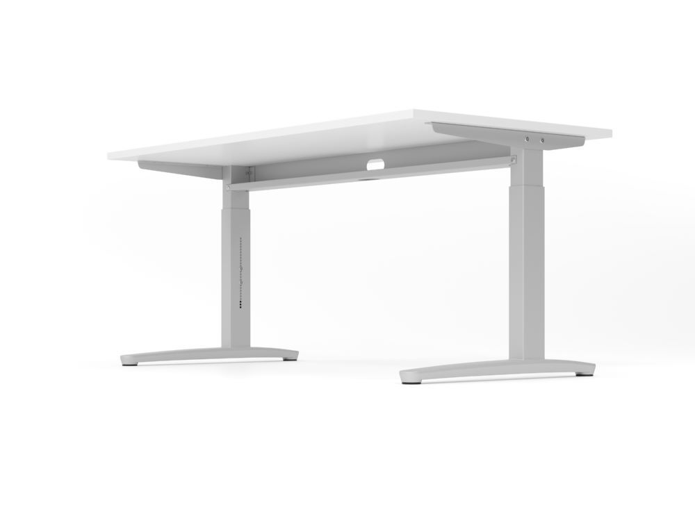 Produktbild Schreibtisch C-Fuß 180x100/80cm Graphit/Weiß bild 3