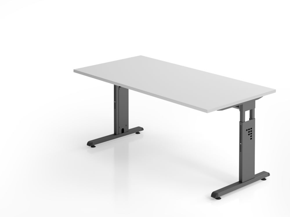 Hammerbacher Schreibtisch OS16 C-Fuß 160 x 80 cm Grau / Graphit Hammerbacher Schreibtisch OS16 C-Fuß 160 x 80 cm Grau / Graphit