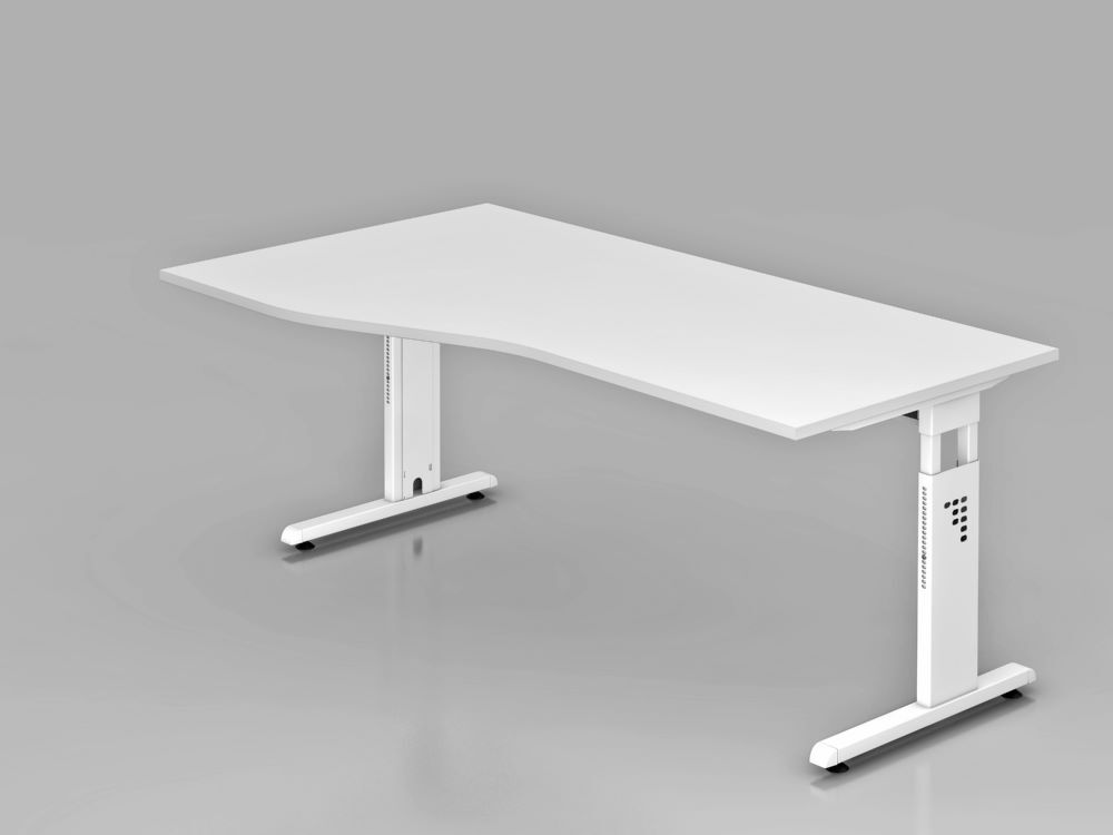 Hammerbacher Schreibtisch C-Fuß 180 x 100 / 80 cm Weiß / Weiß Produktbild Hammerbacher Schreibtisch C-Fuß 180 x 100 / 80 cm Weiß / Weiß