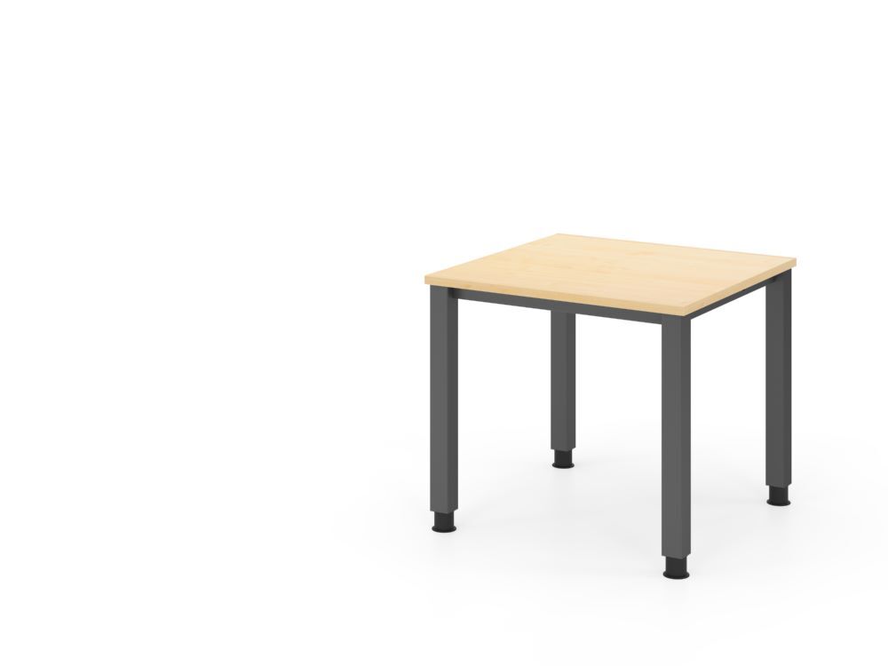 Produktbild Hammerbacher Schreibtisch 4 Fuß eckig 80x80cm Ahorn