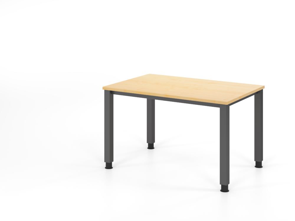 Produktbild Hammerbacher Schreibtisch 4 Fuß eckig 120x80cm Ahorn