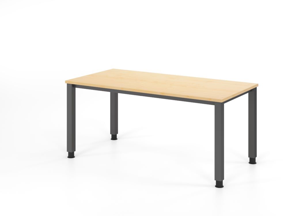 Produktbild Hammerbacher Schreibtisch 4 Fuß eckig 160x80cm Ahorn