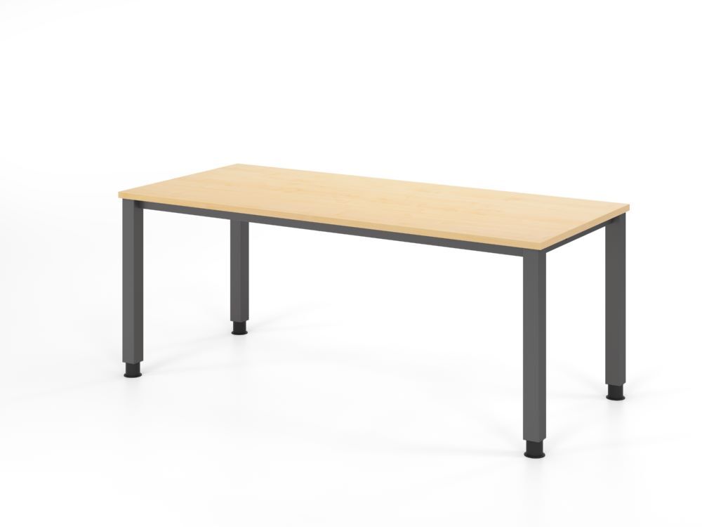 Produktbild Hammerbacher Schreibtisch 4 Fuß eckig 180x80cm Ahorn