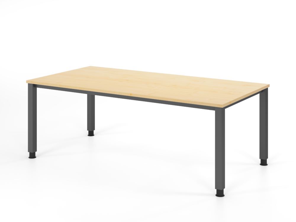 Produktbild Hammerbacher Schreibtisch 4 Fuß eckig 200x100cm Ahorn